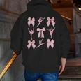 Coquette Bow Ballet Dance Teacher Coquette Women Dancing Men Zip Up Hoodie Back Print, funny gift