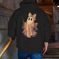 Coquette Music Note Patchwork Ghost Music Teacher Halloween Men Zip Up Hoodie Back Print, funny gift