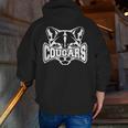 Cougars Teacher Student School Sports Fan Team Spirit Men Zip Up Hoodie Back Print, funny gift