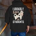 Cow Teacher Lover Men Zip Up Hoodie Back Print, funny gift Cow Teacher Lover Men Zip Up Hoodie Back Print, funny gift