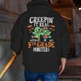 Creepin It Real Monster School 5th Grade Teacher Halloween Men Zip Up Hoodie Back Print, funny gift Creepin It Real Monster School 5th Grade Teacher Halloween Men Zip Up Hoodie Back Print, funny gift