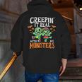 Creepin It Real Monster School Teacher Principal Halloween Men Zip Up Hoodie Back Print, funny gift Creepin It Real Monster School Teacher Principal Halloween Men Zip Up Hoodie Back Print, funny gift