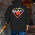 Cute Distressed Super Teacher Superhero Apple Men Zip Up Hoodie Back Print, Super Teacher Hoodies, funny gift Cute Distressed Super Teacher Superhero Apple Men Zip Up Hoodie Back Print, Super Teacher Hoodies, funny gift