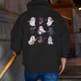 Cute Ghost Cat Playing Musical Halloween Music Teacher Men Zip Up Hoodie Back Print, funny gift Cute Ghost Cat Playing Musical Halloween Music Teacher Men Zip Up Hoodie Back Print, funny gift