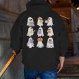 Cute Ghost Reading Books Teacher Halloween Reading Men Women Kids Men Zip Up Hoodie Back Print, funny gift Cute Ghost Reading Books Teacher Halloween Reading Men Women Kids Men Zip Up Hoodie Back Print, funny gift