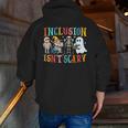 Cute Inclusion Isn't Scary Teacher Skeleton Ghost Halloween Men Zip Up Hoodie Back Print, funny gift Cute Inclusion Isn't Scary Teacher Skeleton Ghost Halloween Men Zip Up Hoodie Back Print, funny gift