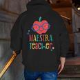 Cute Maestra Teacher Men Zip Up Hoodie Back Print, funny gift Cute Maestra Teacher Men Zip Up Hoodie Back Print, funny gift