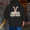Cute Reading Bunny Glasses Books Bookworm Reader Teacher Men Zip Up Hoodie Back Print, funny gift Cute Reading Bunny Glasses Books Bookworm Reader Teacher Men Zip Up Hoodie Back Print, funny gift