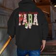 Cute Santas Favorite Para Christmas Paraprofessional Teacher Men Zip Up Hoodie Back Print, funny gift