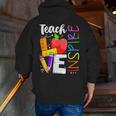 Cute Teach Love And Inspire Men Women Teacher Men Zip Up Hoodie Back Print, funny gift