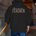 Dance Teacher Leopard Appreciation For Women For Work Men Zip Up Hoodie Back Print, funny gift Dance Teacher Leopard Appreciation For Women For Work Men Zip Up Hoodie Back Print, funny gift