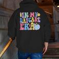 In My Daycare Era Groovy Teacher Daycare First Day Of School Men Zip Up Hoodie Back Print, Groovy Teacher Hoodies, funny gift