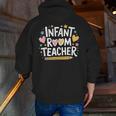 Daycare Provider Toddler Teaching Infant Room Teacher Men Zip Up Hoodie Back Print, funny gift