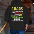 Daycare Teacher School Chaos Coordinator Toddler Tamer For Men Women Kids Men Zip Up Hoodie Back Print, funny gift