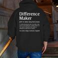 Difference Maker Definition Vintage Teachers Mom Boss Women Men Zip Up Hoodie Back Print, funny gift Difference Maker Definition Vintage Teachers Mom Boss Women Men Zip Up Hoodie Back Print, funny gift