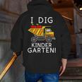 I Dig Kindergarten Student Teacher Construction First Day Men Zip Up Hoodie Back Print, funny gift