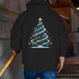 DNA Helix Christmas Tree Scientist Biology Science Teacher Men Zip Up Hoodie Back Print, Science Teacher Hoodies, funny gift