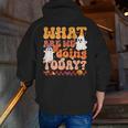 What Are We Doing Today Halloween PE Spooky Teacher Men Zip Up Hoodie Back Print, Pe Teacher Hoodies, funny gift