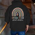 Dream Team Special Education Teacher ED SPED Squad Rainbow Men Zip Up Hoodie Back Print, funny gift