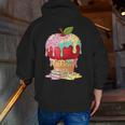 Dripping Apple Ice Cream Cone Cute Teacher Appreciation Men Zip Up Hoodie Back Print, funny gift Dripping Apple Ice Cream Cone Cute Teacher Appreciation Men Zip Up Hoodie Back Print, funny gift