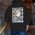 Eagles School Sports Fan Team Spirit Teacher Parent Student Men Zip Up Hoodie Back Print, funny gift Eagles School Sports Fan Team Spirit Teacher Parent Student Men Zip Up Hoodie Back Print, funny gift