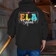 ELA Squad Teacher Back To School English Language Arts Men Zip Up Hoodie Back Print, English Teacher Hoodies, funny gift