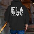 English Language Art Teacher Crew ELA Squad English Teacher Men Zip Up Hoodie Back Print, English Teacher Hoodies, funny gift