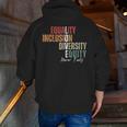 Equality Inclusion Diversity Equity Love Never Fails Teacher Men Zip Up Hoodie Back Print, funny gift Equality Inclusion Diversity Equity Love Never Fails Teacher Men Zip Up Hoodie Back Print, funny gift