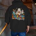 Everyone Communicates Differently Halloween SLP Sped Teacher Men Zip Up Hoodie Back Print, funny gift