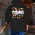 Everyone Communicates Differently Halloween Sped Teacher Men Zip Up Hoodie Back Print, funny gift Everyone Communicates Differently Halloween Sped Teacher Men Zip Up Hoodie Back Print, funny gift