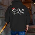 FA LA8 Christmas Santa Fa La Math Teacher Student Men Zip Up Hoodie Back Print, funny gift
