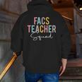 FACS Teacher Squad Colorful Appreciation Day Back To School Men Women Girls Kids Men Zip Up Hoodie Back Print, funny gift