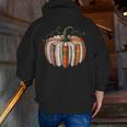 Fall Book Pumpkin Retro Reading Halloween Teacher Librarian Men Zip Up Hoodie Back Print, funny gift