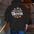 Fall For A Great Book Reading Librarian Autumn Teacher Men Zip Up Hoodie Back Print, funny gift