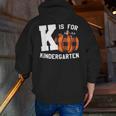 Fall Kindergarten Teacher K Is For Buffalo Plaid Pumpkin Men Zip Up Hoodie Back Print, funny gift Fall Kindergarten Teacher K Is For Buffalo Plaid Pumpkin Men Zip Up Hoodie Back Print, funny gift