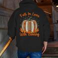 Fall In Love With Reading Pumpkin Autumn Librarians Teacher Men Zip Up Hoodie Back Print, funny gift