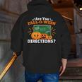 Are You Fall O Ween Directions Halloween Teacher Retro Men Zip Up Hoodie Back Print, funny gift