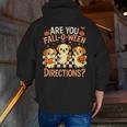 Are You Fall O Ween Directions Teacher Halloween Dog Ghost Men Zip Up Hoodie Back Print, funny gift