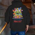 Feed The Reading Monster Halloween Teacher Men Zip Up Hoodie Back Print, funny gift Feed The Reading Monster Halloween Teacher Men Zip Up Hoodie Back Print, funny gift