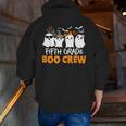 Fifth Grade Boo Crew Halloween Teacher Costume Men Zip Up Hoodie Back Print, funny gift