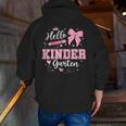 First Day Of School Teacher Girl Coquette Hello Kindergarten Men Zip Up Hoodie Back Print, funny gift