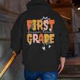 First Grade Dream Retro Team Fall Halloween Spooky Teachers Men Zip Up Hoodie Back Print, First Grade Teacher Hoodies, funny gift First Grade Dream Retro Team Fall Halloween Spooky Teachers Men Zip Up Hoodie Back Print, First Grade Teacher Hoodies, funny gift
