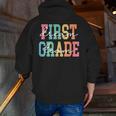 First Grade Dream Team Back To School 1st Grade Teacher Men Zip Up Hoodie Back Print, First Grade Teacher Hoodies, funny gift