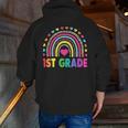 First Grade Rainbow Girls Boys Teacher Team 1st Grade Squad Men Zip Up Hoodie Back Print, First Grade Teacher Hoodies, funny gift First Grade Rainbow Girls Boys Teacher Team 1st Grade Squad Men Zip Up Hoodie Back Print, First Grade Teacher Hoodies, funny gift