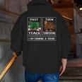 First Teach Then Thanksgiving I'm Earning A Break Teacher Men Zip Up Hoodie Back Print, funny gift First Teach Then Thanksgiving I'm Earning A Break Teacher Men Zip Up Hoodie Back Print, funny gift