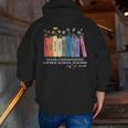 Floral Books Never Underestimate A Public School Teacher Men Zip Up Hoodie Back Print, funny gift