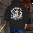Fueled By Mitochondria Coffee Science Teacher Student Men Zip Up Hoodie Back Print, Science Teacher Hoodies, funny gift