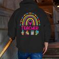 Future Kids Career Teacher Rainbow Boy Girl Graduations Men Zip Up Hoodie Back Print, Future Teacher Hoodies, funny gift