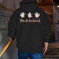 Ghost Ballet Dancer Halloween Dance Teacher Pas De Boo-Rée Men Zip Up Hoodie Back Print, funny gift Ghost Ballet Dancer Halloween Dance Teacher Pas De Boo-Rée Men Zip Up Hoodie Back Print, funny gift