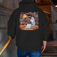 Ghost Book Reading Halloween Books Lover Teacher Men Zip Up Hoodie Back Print, funny gift